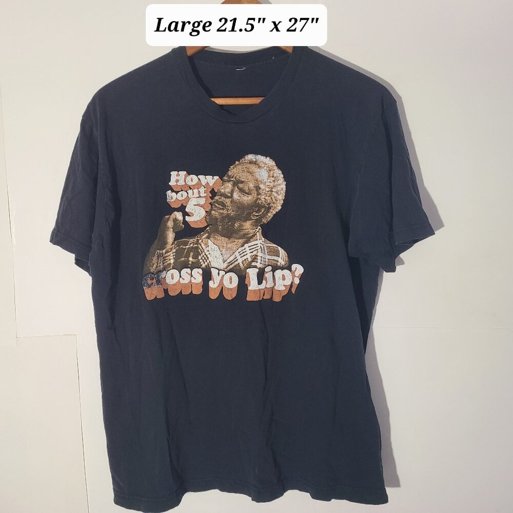 Vtg 2004 Sanford & Son "How Bout 5 Cross Your Lip" Redd Foxx Large T-Shirt Y2K